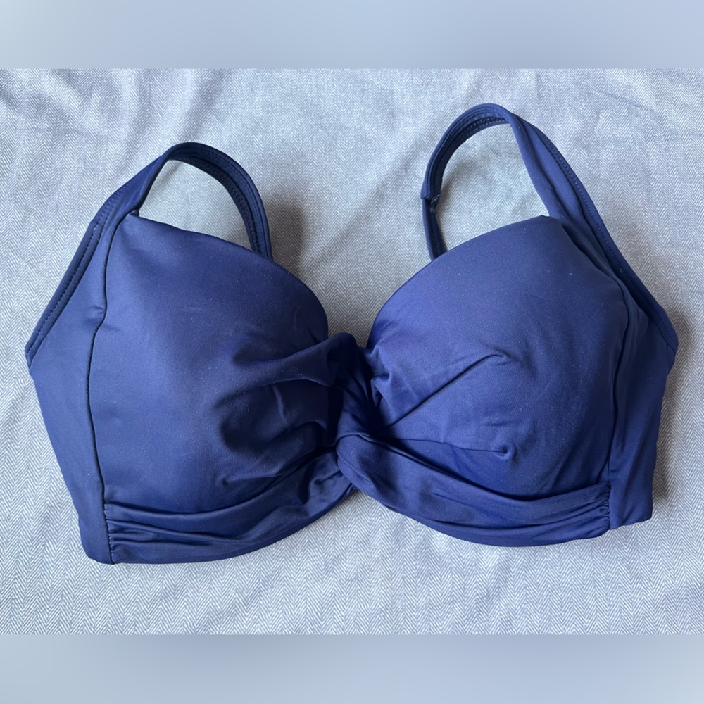 Lands' End Deep Navy Padded Swim Top